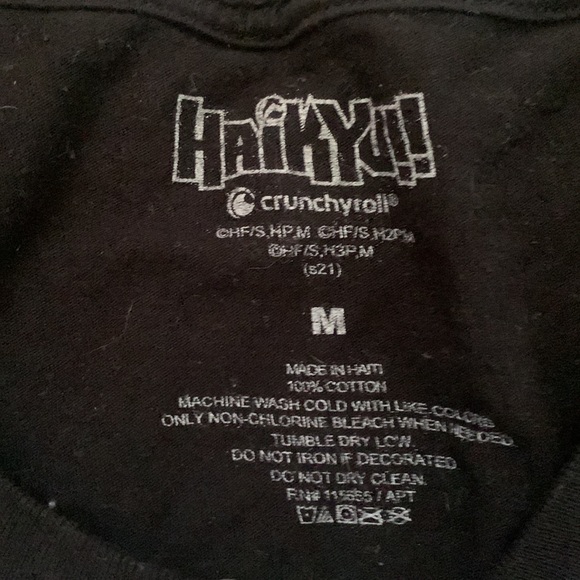 Tops | Black Haikyuu Shirt | Poshmark